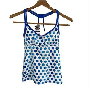 Lime Ricki Water Dot T-Back Tankini. Size XSmall. NWT